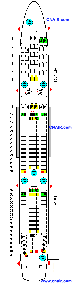 法國航空公司空中客車Airbus A340-300 (272 Passenger)機型